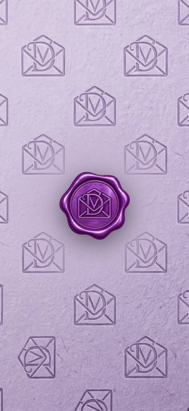 The Lavender Seal envelope, closed
